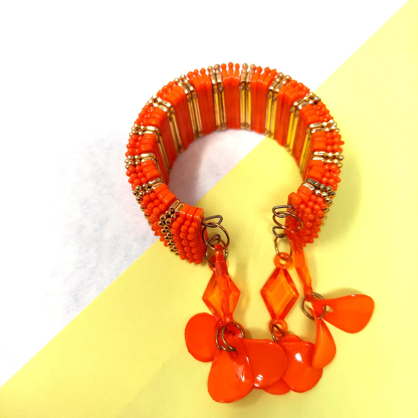 Anokhi Ada Plastic Beads Stylish Latkan Cuff Bangle Bracelet for Kids and Girls (AO-15 Bracelet)