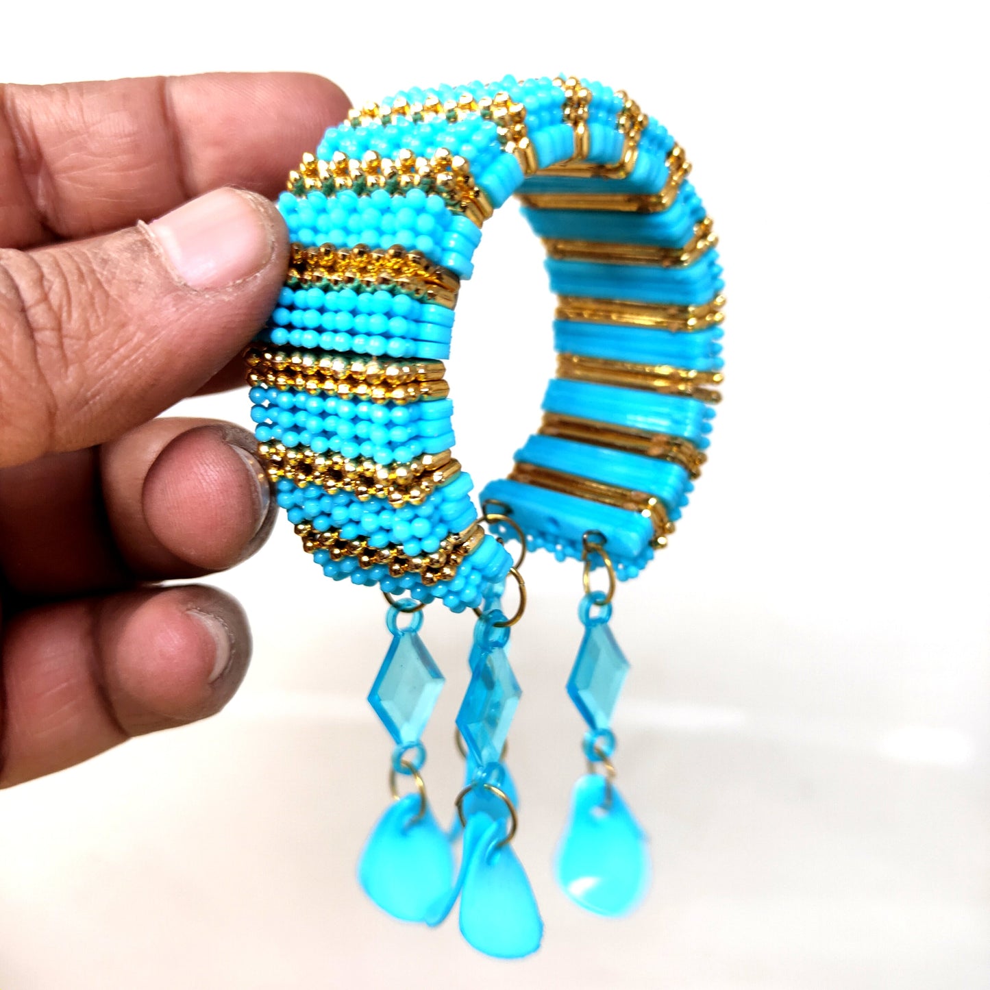 Anokhi Ada Plastic Beads Stylish Latkan Cuff Bangle Bracelet for Kids and Girls (AO-17 Bracelet)