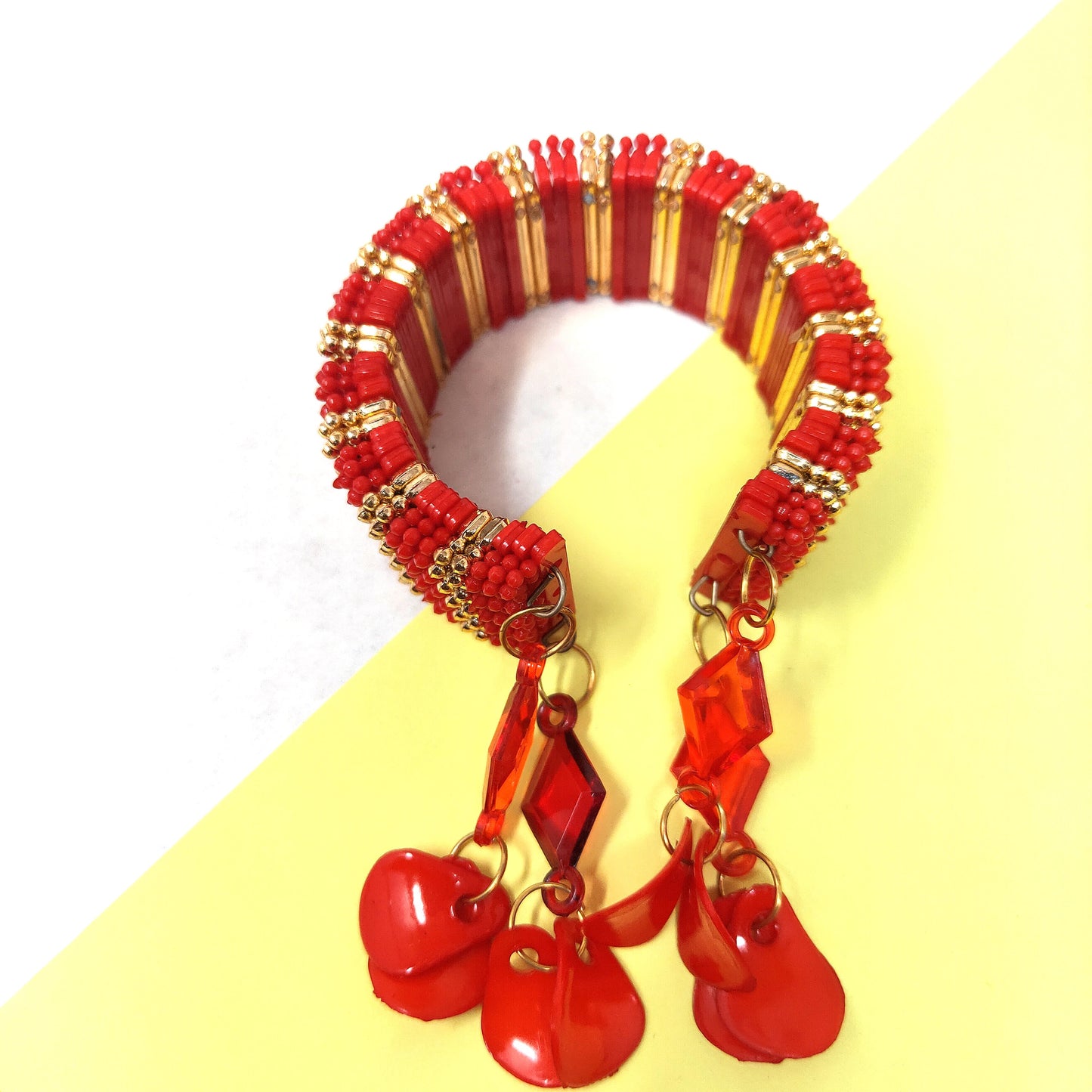 Anokhi Ada Plastic Beads Stylish Latkan Cuff Bangle Bracelet for Kids and Girls (AO-19 Bracelet)