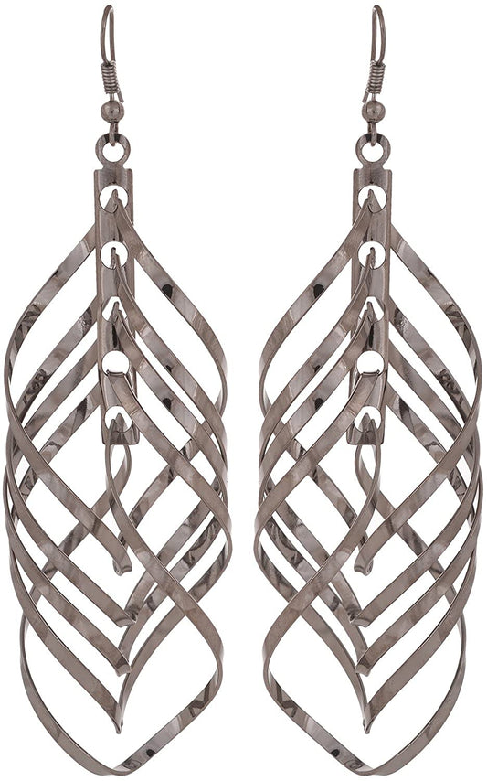 Anokhi Ada Silver Metal Drop and Dangle Earrings for Girls-AP-48