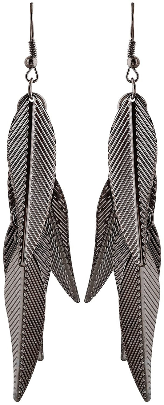 Anokhi Ada Silver Metal Drop and Dangle Earrings for Girls-AP-51