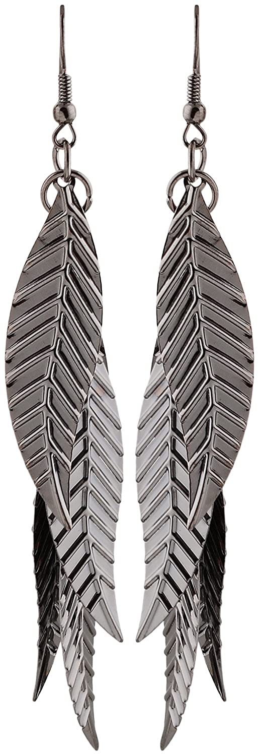 Anokhi Ada Silver Metal Drop and Dangle Earrings for Girls-AP-52