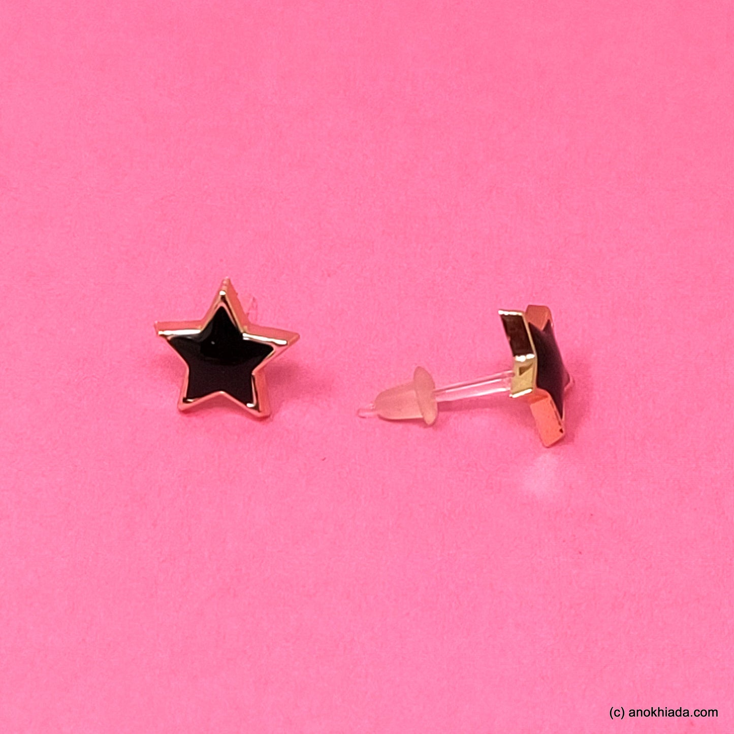 Anokhi Ada Plastic Star Stud Earrings for Girls and Women (Multi-Colour, Pack of 8 Pairs)-AR-01-b