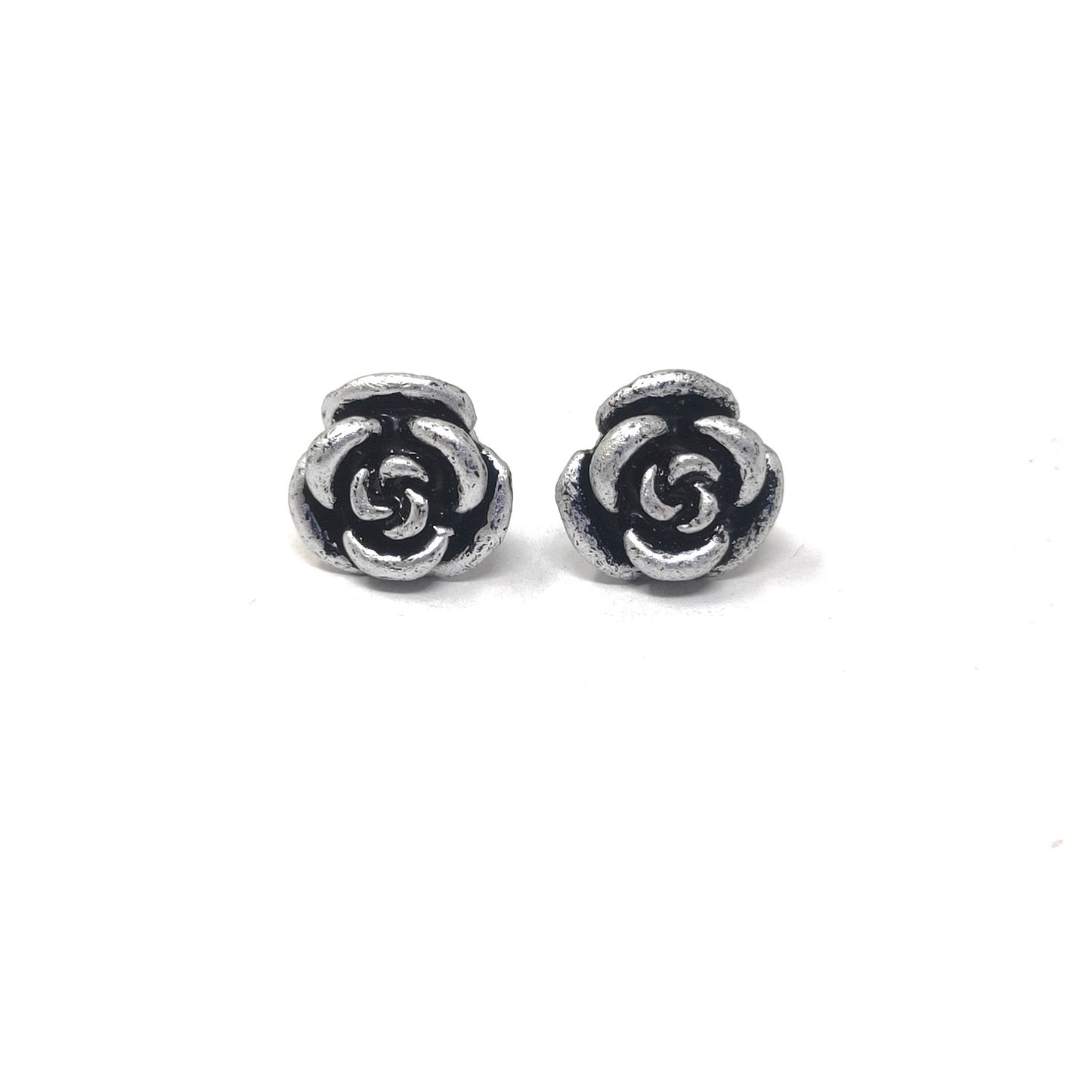 Anokhi Ada Floral Metal Stud Earrings for Girls ( Silver, AS-03C )