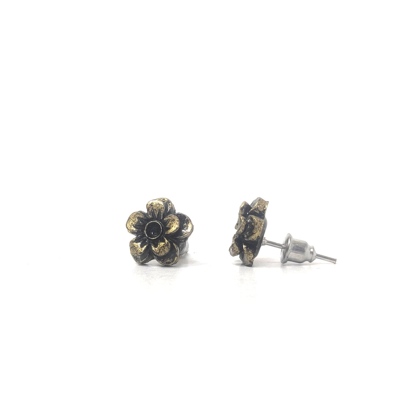 Anokhi Ada Floral Metal Stud Earrings for Girls ( Golden, AS-04A )