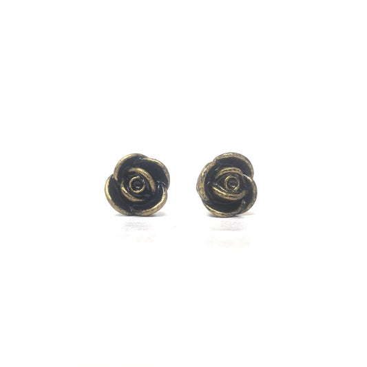 Anokhi Ada Floral Metal Stud Earrings for Girls ( Golden, AS-04B )