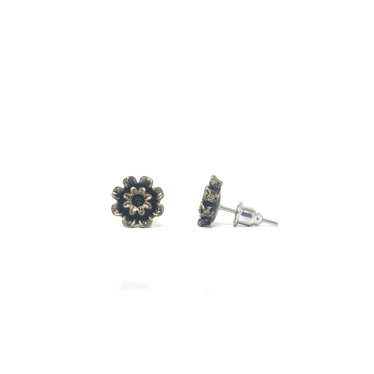 Anokhi Ada Floral Stud Earrings Combo of Three for Girls ( Golden, AS-04)