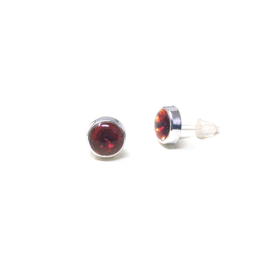 Anokhi Ada Maroon Small Round Plastic Stud Earrings for Girls (AS-05A)