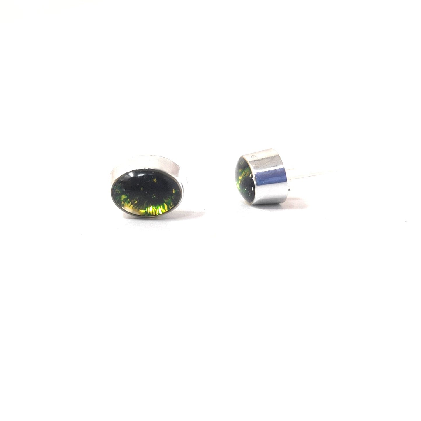 Anokhi Ada Green Small Oval Plastic Stud Earrings for Girls (AS-05C)