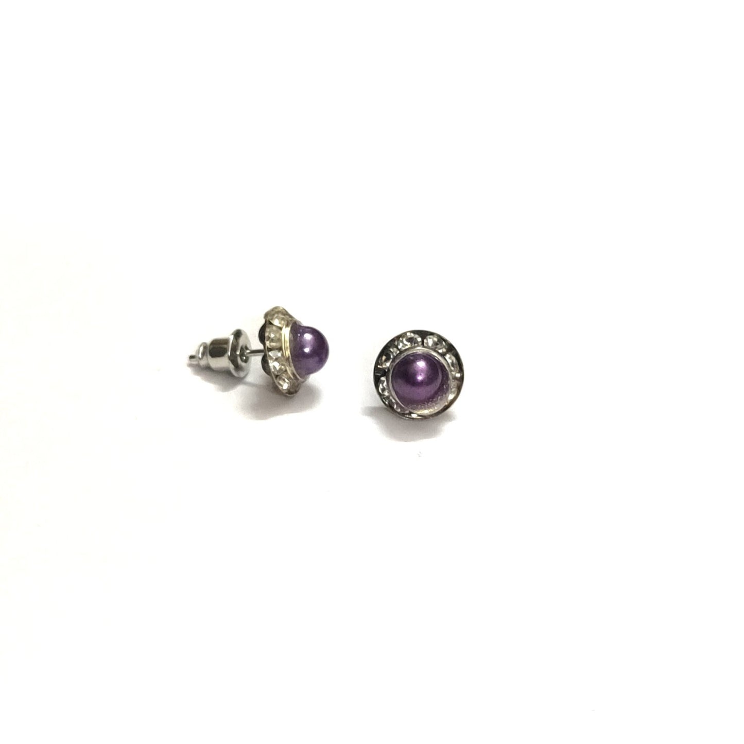 Anokhi Ada Fancy Small Round Stud Earrings for Girls ( Purple, AS-06A )