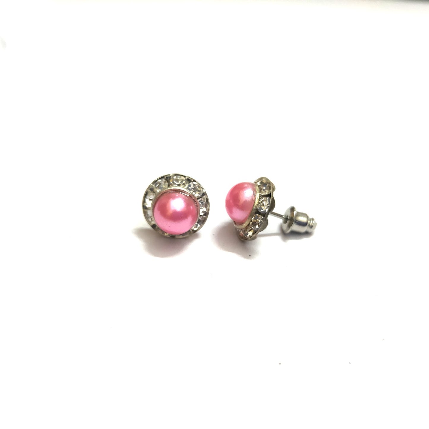 Anokhi Ada Fancy Small Round Stud Earrings for Girls ( Pink, AS-06C )