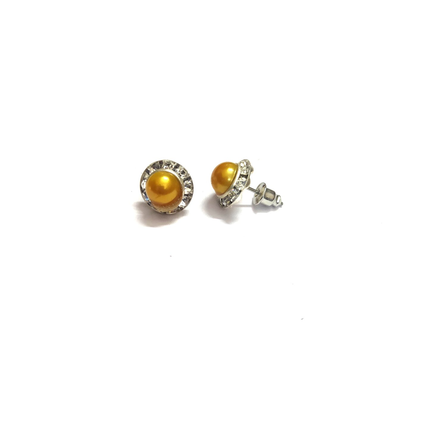 Anokhi Ada Fancy Small Round Stud Earrings for Girls ( Yellow, AS-06D )