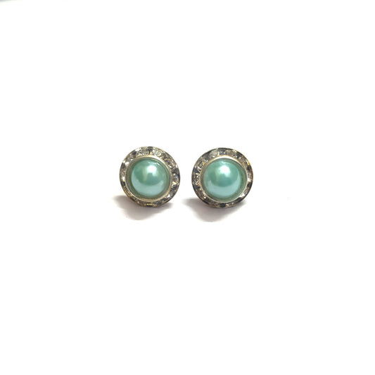 Anokhi Ada Fancy Small Round Stud Earrings for Girls ( Turquoise, AS-06F )