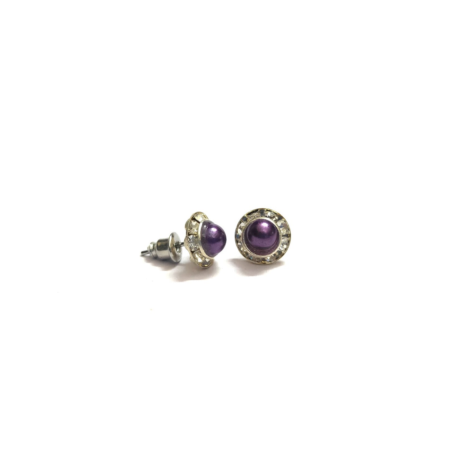 Anokhi Ada Fancy Small Round Stud Earrings for Girls ( Purple, AS-06H )