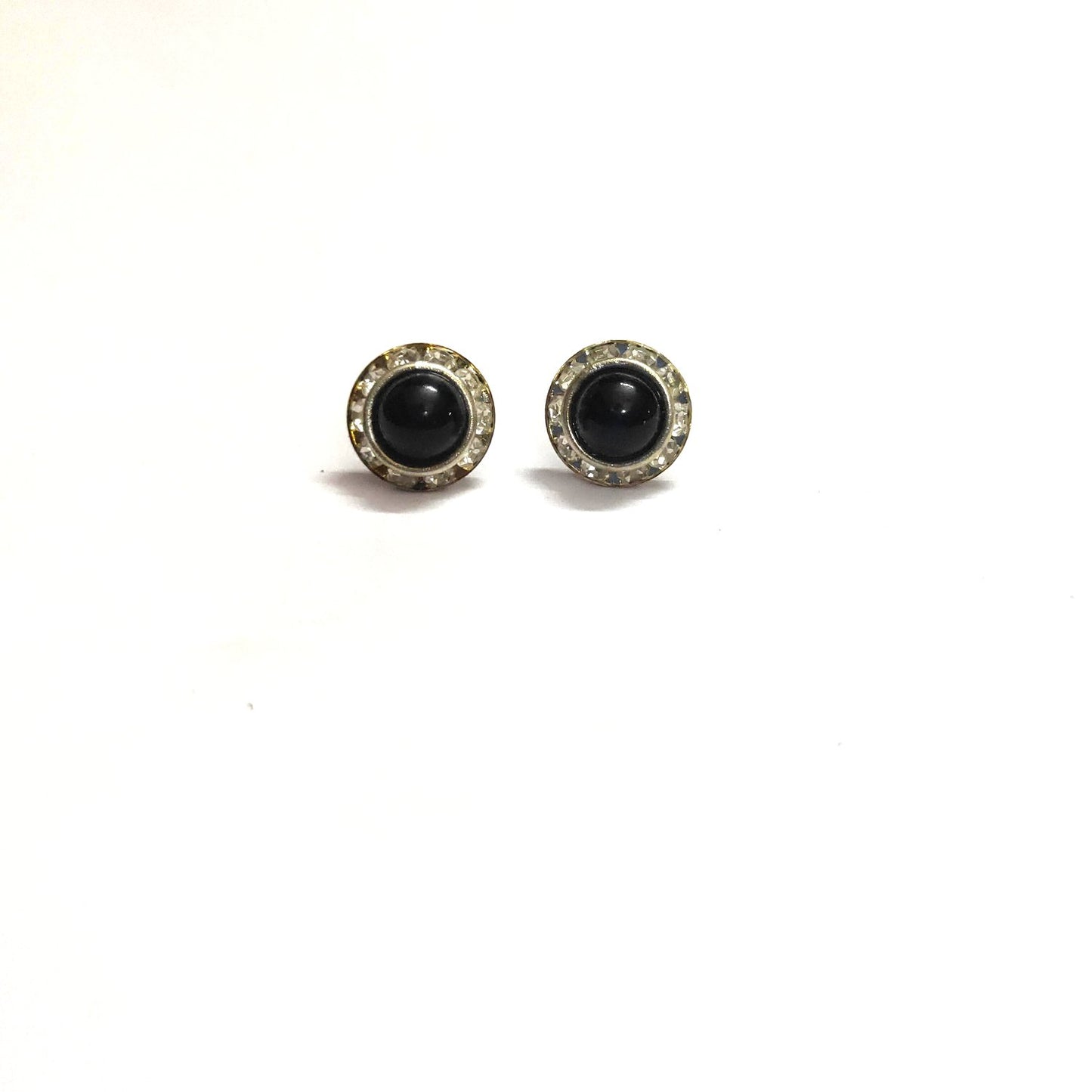 Anokhi Ada Fancy Small Round Stud Earrings for Girls ( Black, AS-06S )