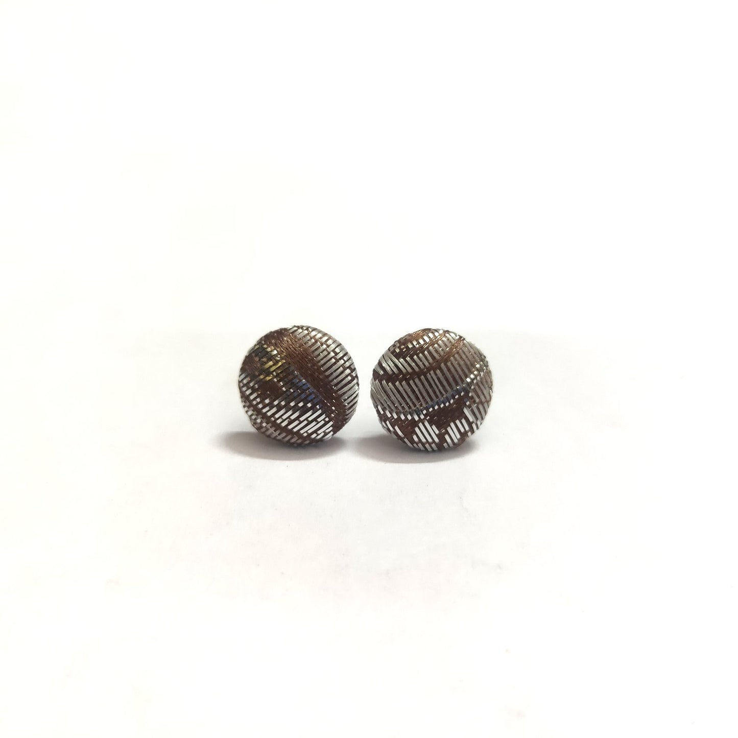 Anokhi Ada Fancy Small Round Stud Earrings for Girls ( Brown, AS-08E )