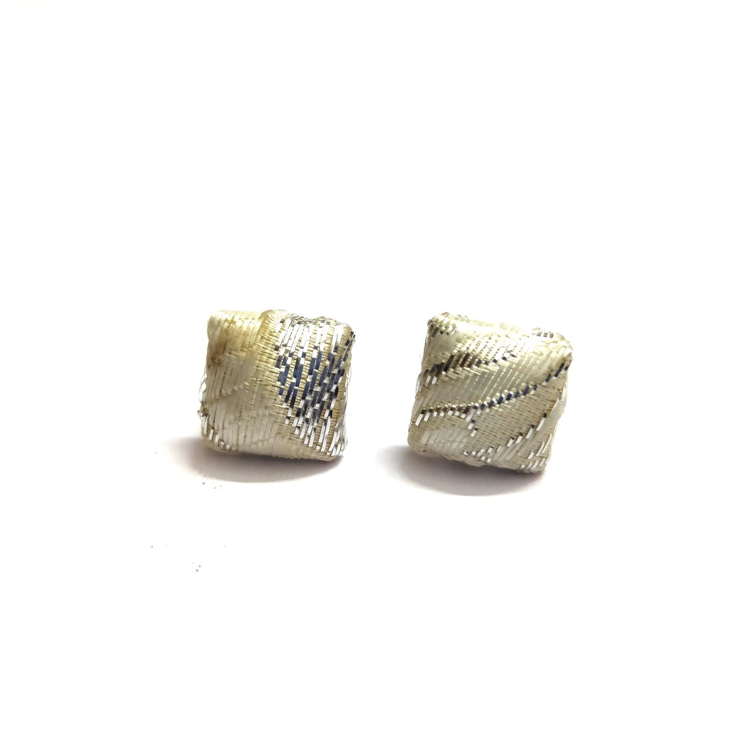 Anokhi Ada Fancy Small Square Shaped Stud Earrings for Girls ( White, AS-09A )