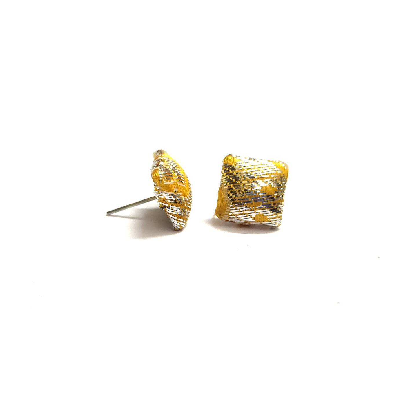 Anokhi Ada Fancy Small Square Shaped Stud Earrings for Girls ( Yellow, AS-09B )