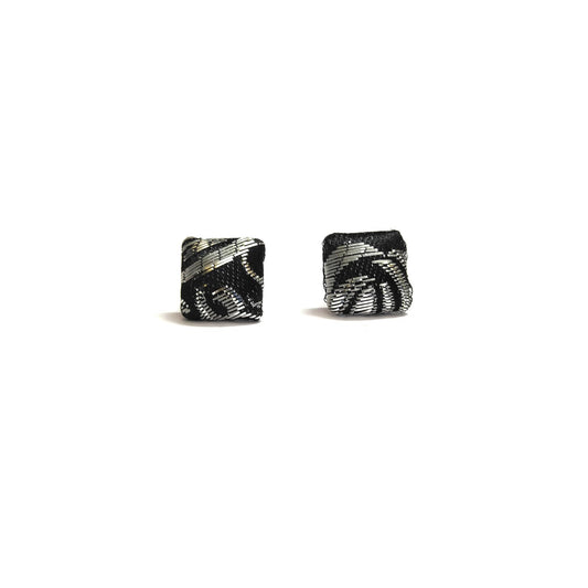 Anokhi Ada Fancy Small Square Shaped Stud Earrings for Girls ( Black, AS-09F )