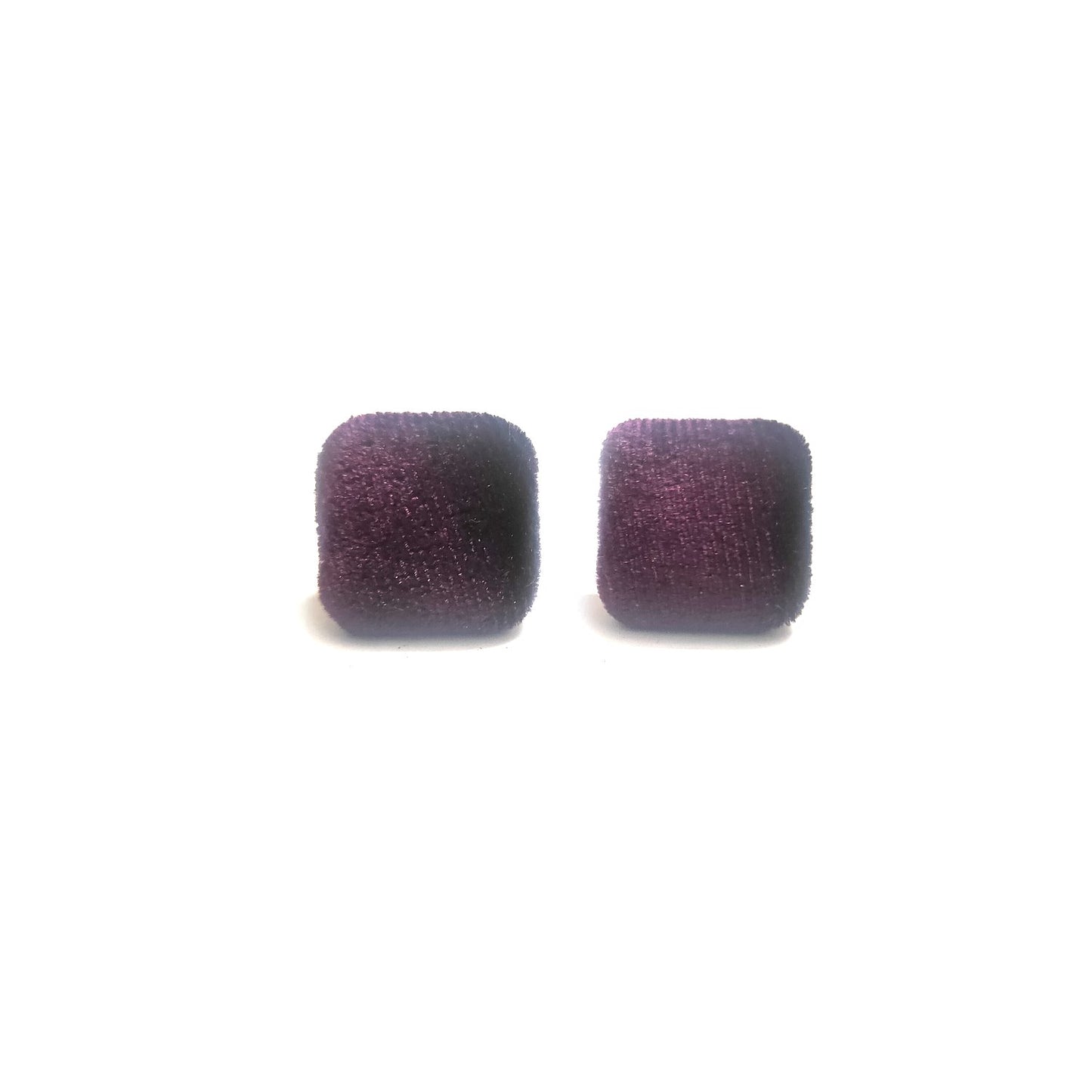 Anokhi Ada Fancy Velvet Square Shaped Stud Earrings for Girls ( Purple, AS-10C )