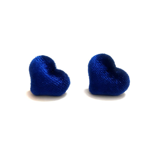 Anokhi Ada Fancy Velvet Heart Shaped Stud Earrings for Girls ( Violet, AS-11E )