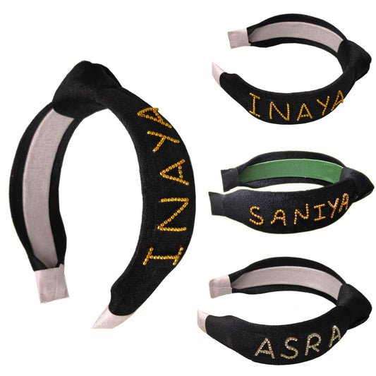 Anokhi Ada Name Knot Headband-(Black-001)