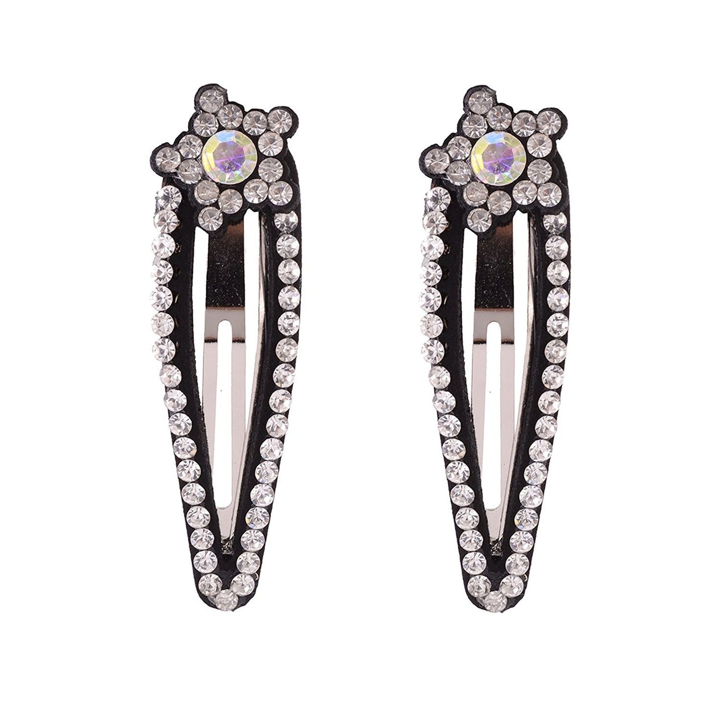 Anokhi Ada Fancy Floral Stone studded Tic Tac Hair Clip for Girls and Women - (BF-08)