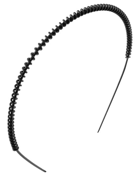 Anokhi Ada Spiral Black Metal Hair Band for Men and Women (BG-003)