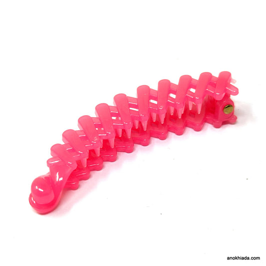 Translucent Zig-Zag Design Small Banana Hair Clip for Girls & Woman (98-13C Banana Hair Clips)