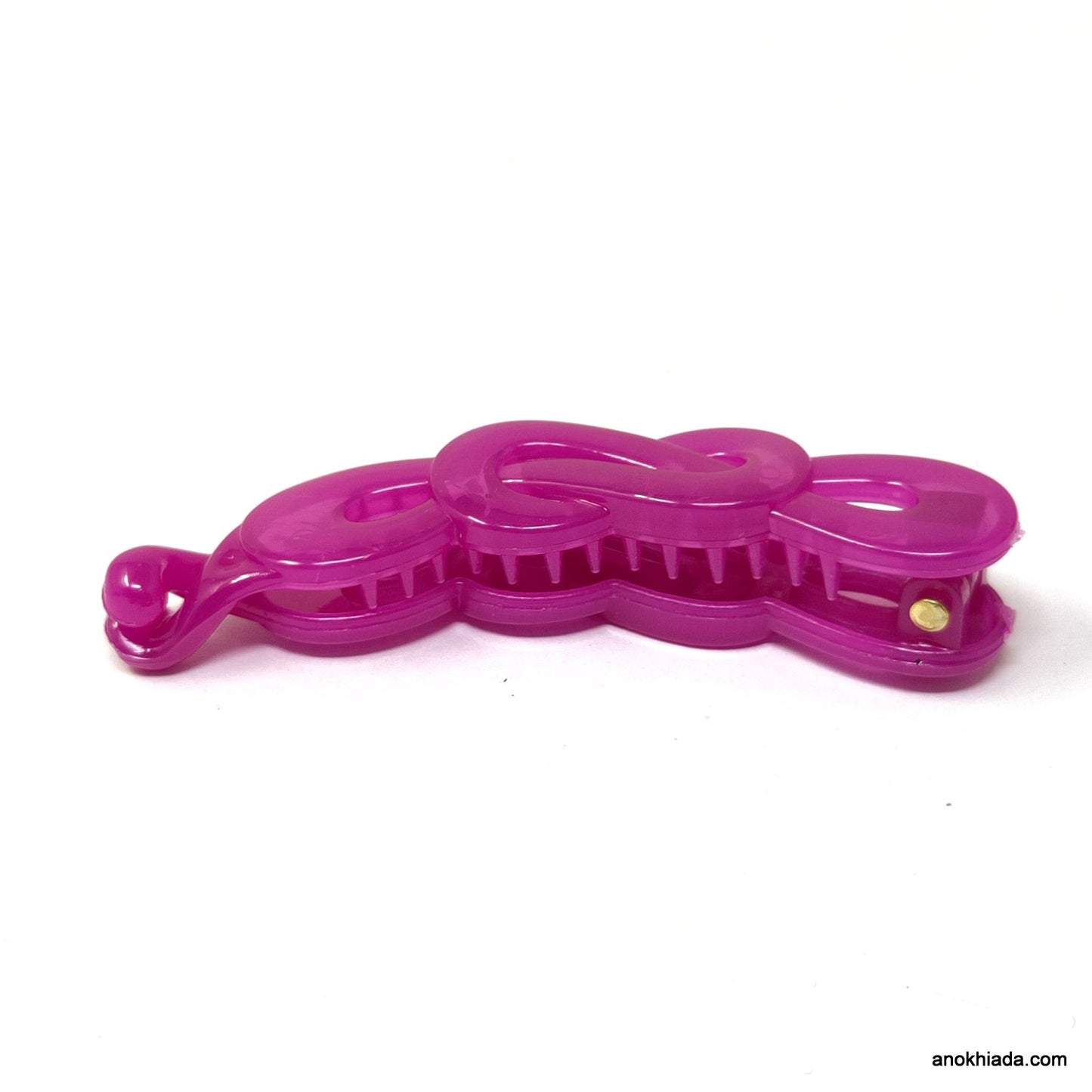 Translucent Infinity Design Small Purple Banana Hair Clip for Girls & Woman (98-14K Banana Hair Clips)