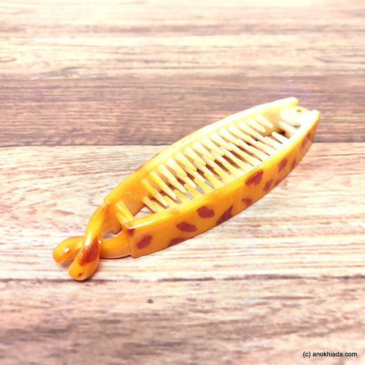 Premium Banana Hair Clip for Girls & Woman (Tiger Print) - ZF-04