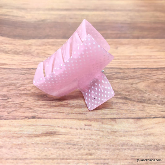 Baby Pink Translucent Hair Claw - C-61