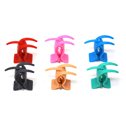 Multi-Colour Designer Hair Claw for Girls and Women (Combo of 6 hair Claws) - 0014