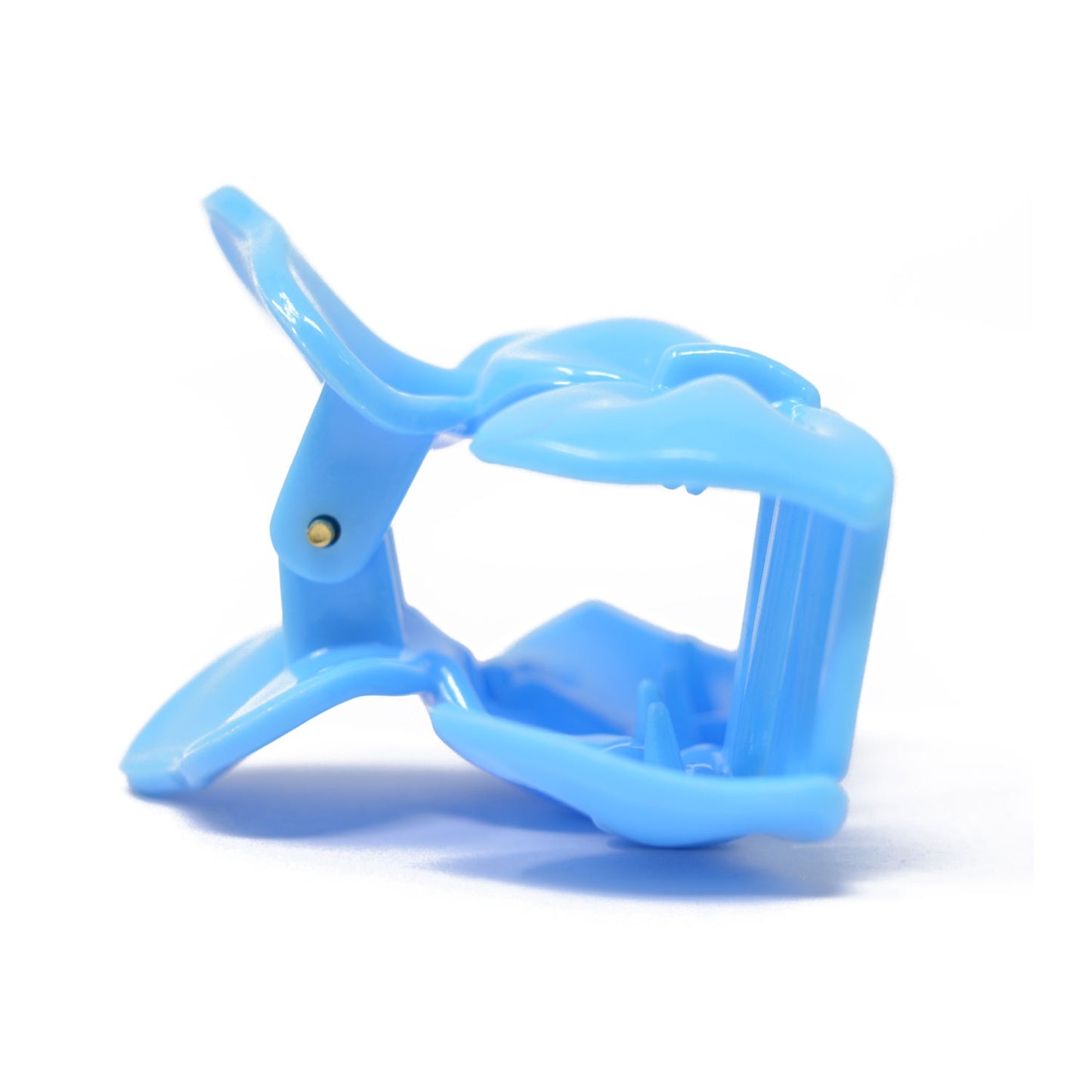 Double Bow Plastic Hair Claw (Blue) - 011
