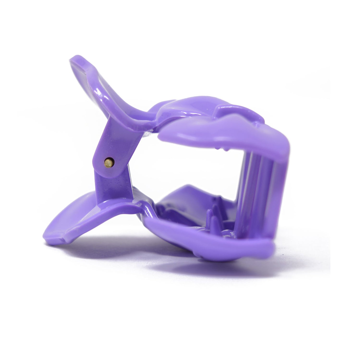 Double Bow Plastic Hair Claw (Purple) - 013