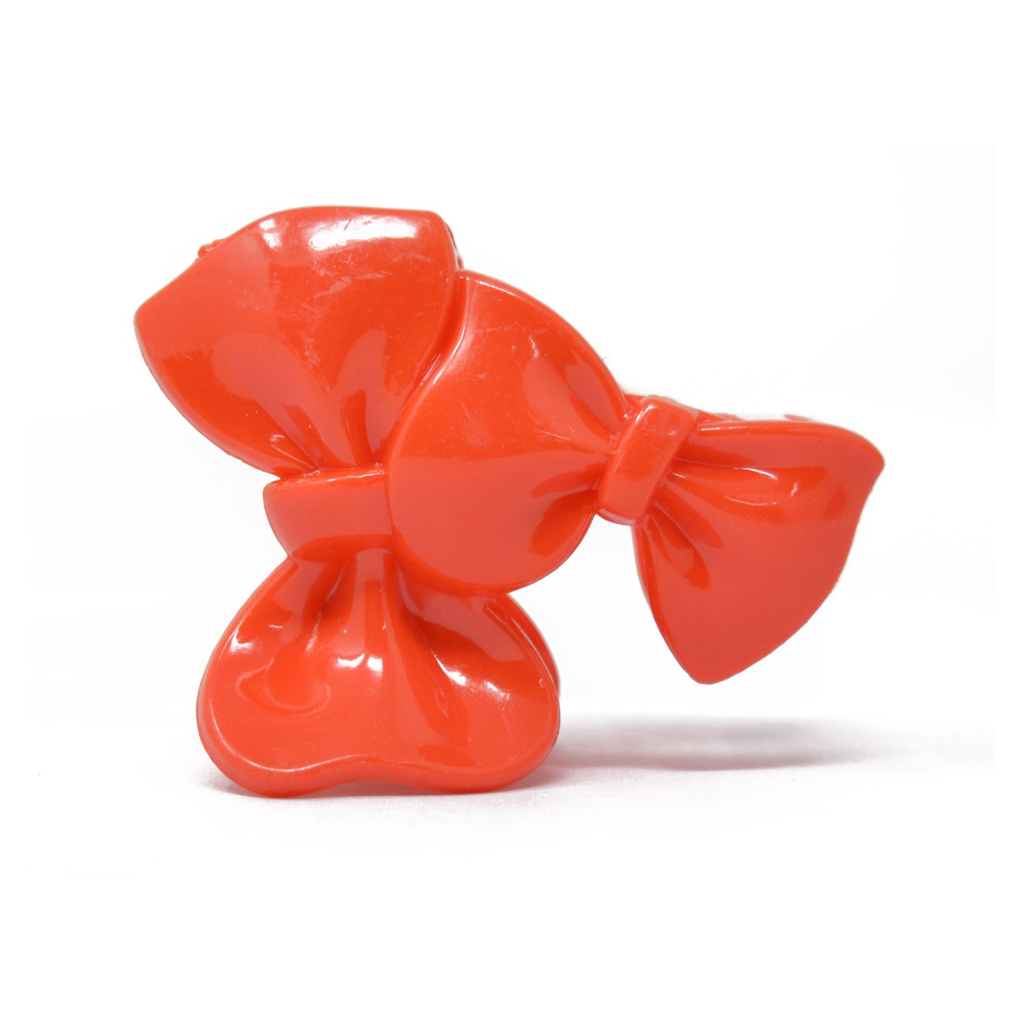 Double Bow Plastic Hair Claw (Red) - 017