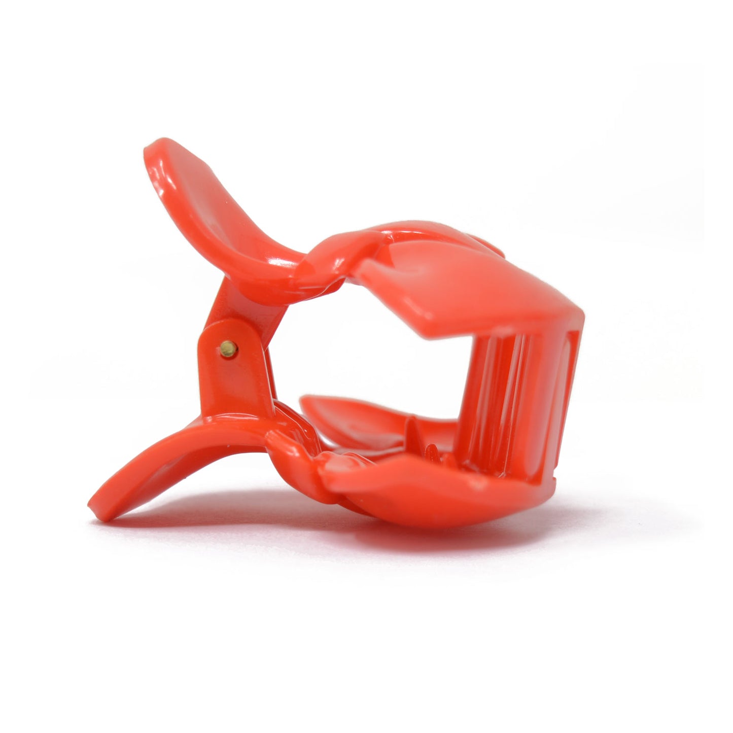 Double Bow Plastic Hair Claw (Red) - 017
