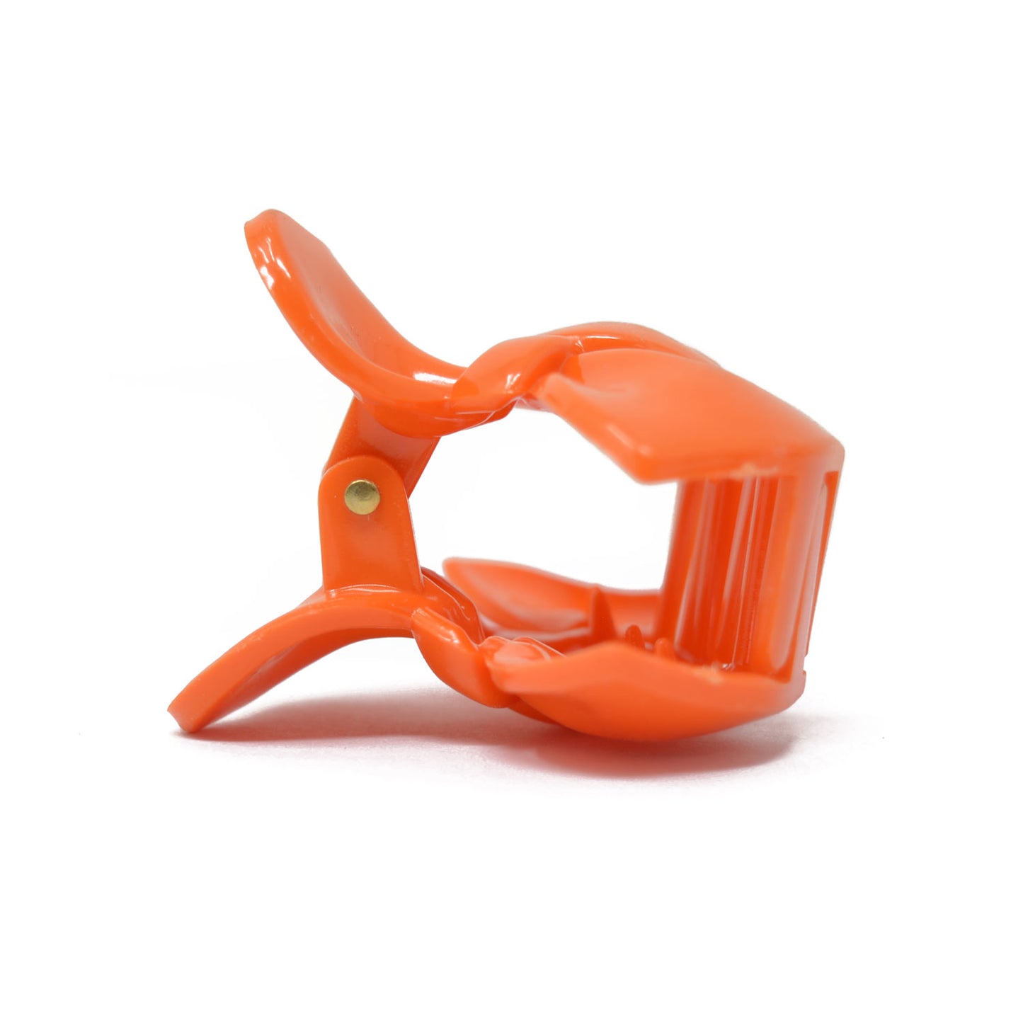 Double Bow Plastic Hair Claw (Orange) - 018