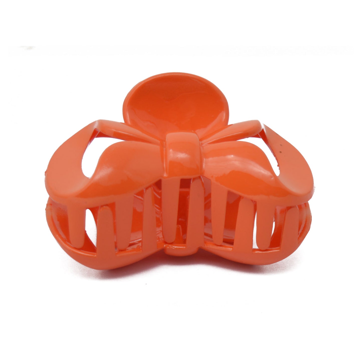 Bow Hair Claw / Clutcher for Girls and Women (Orange) - 021