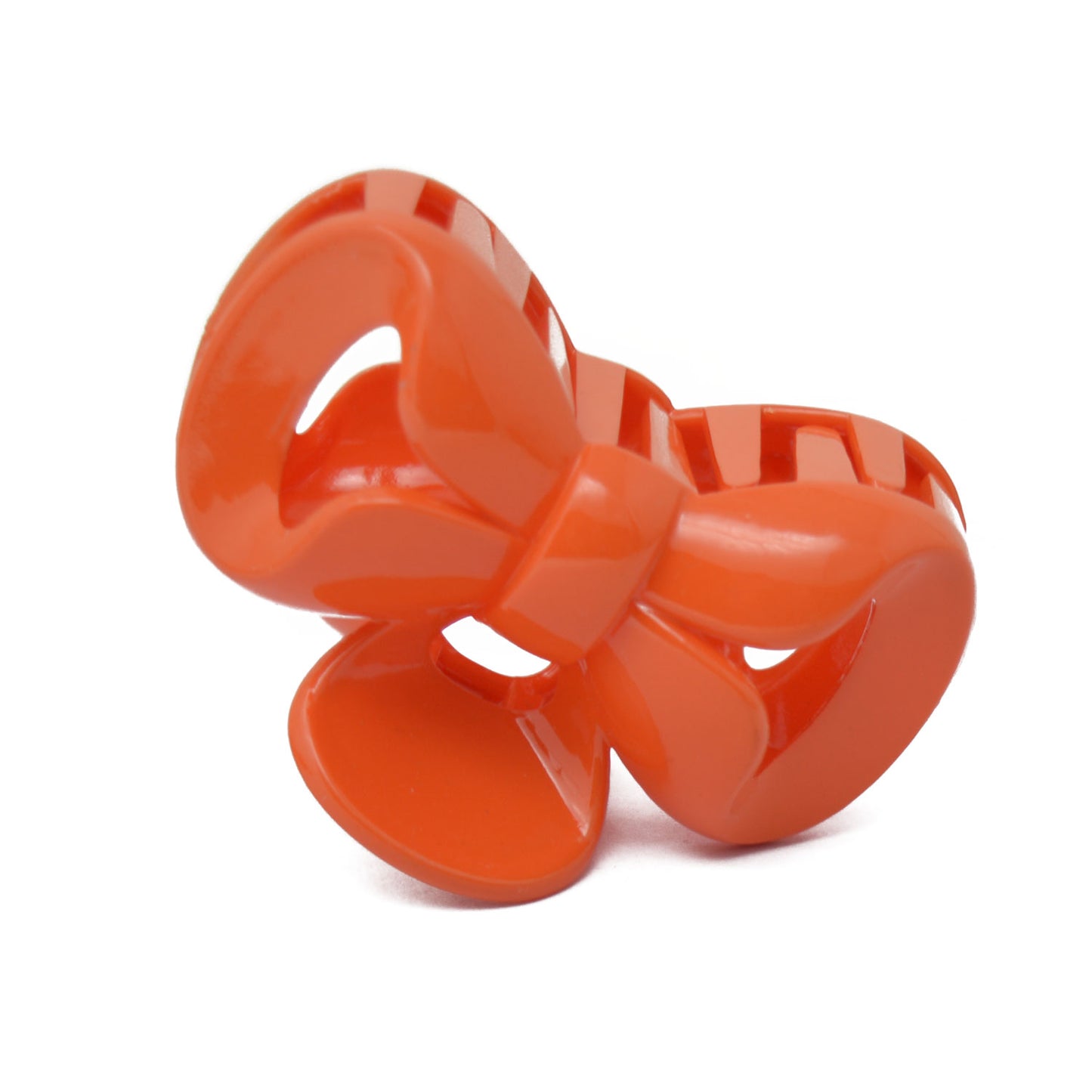 Bow Hair Claw / Clutcher for Girls and Women (Orange) - 021