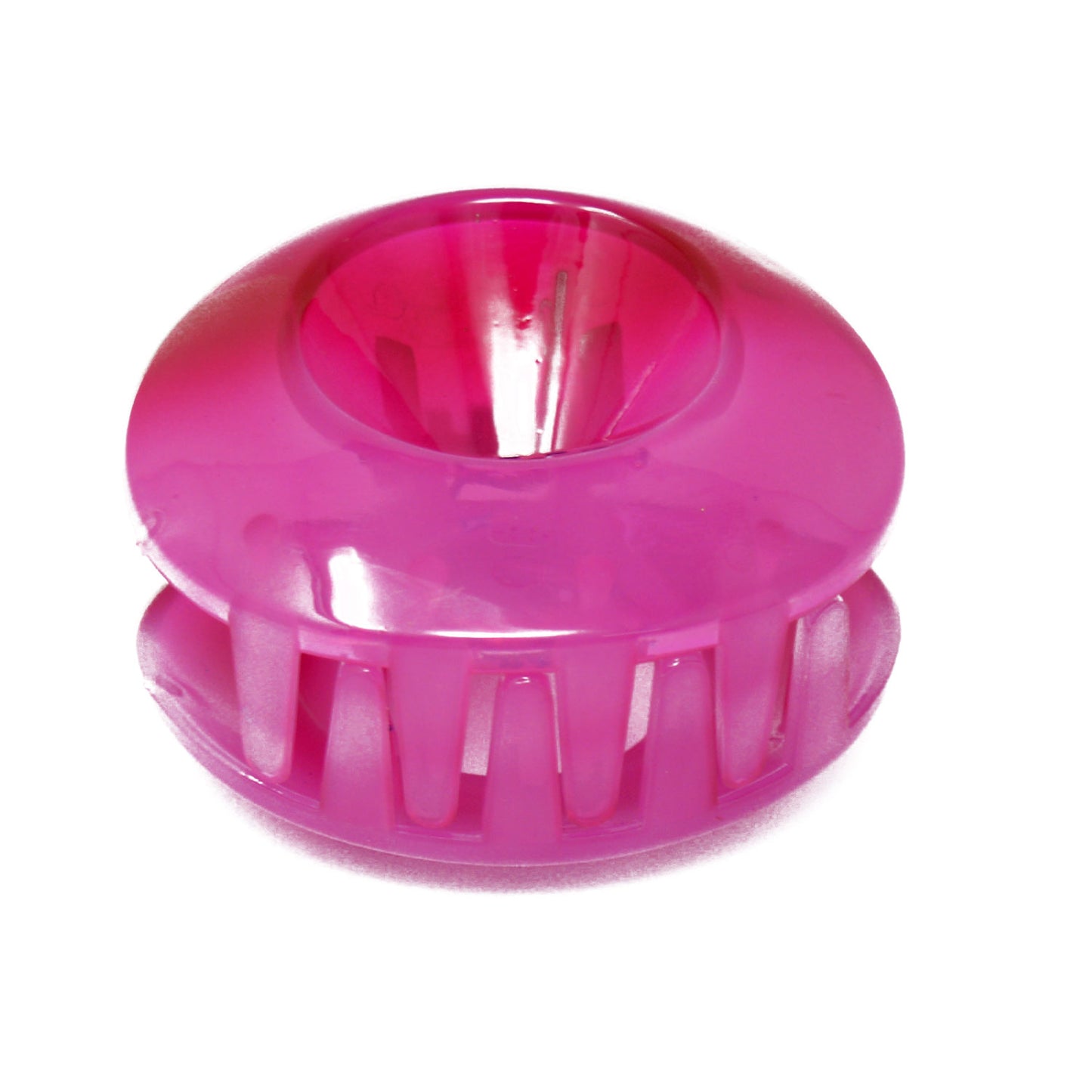 Hot Pink Oval Translucent Hair Claw - 063