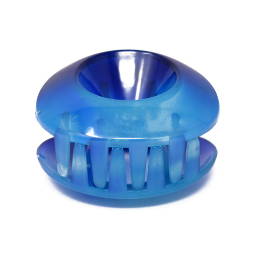 Blue Oval Translucent Hair Claw - 065