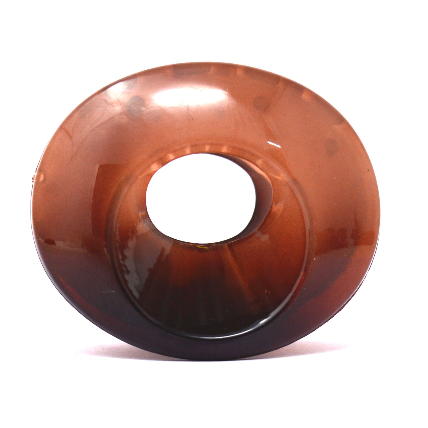 Light Brown Translucent Oval Hair Claw - 067