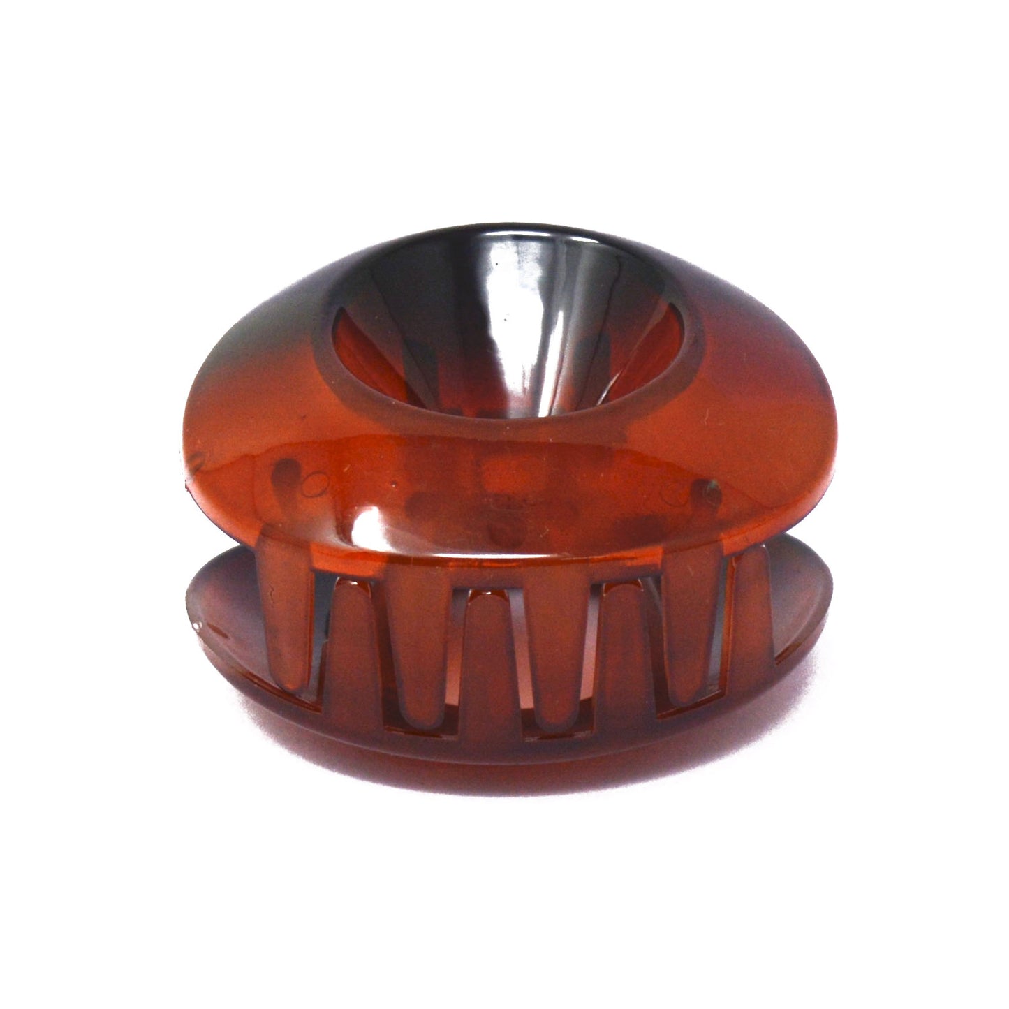 Brown Translucent Oval Hair Claw - 068