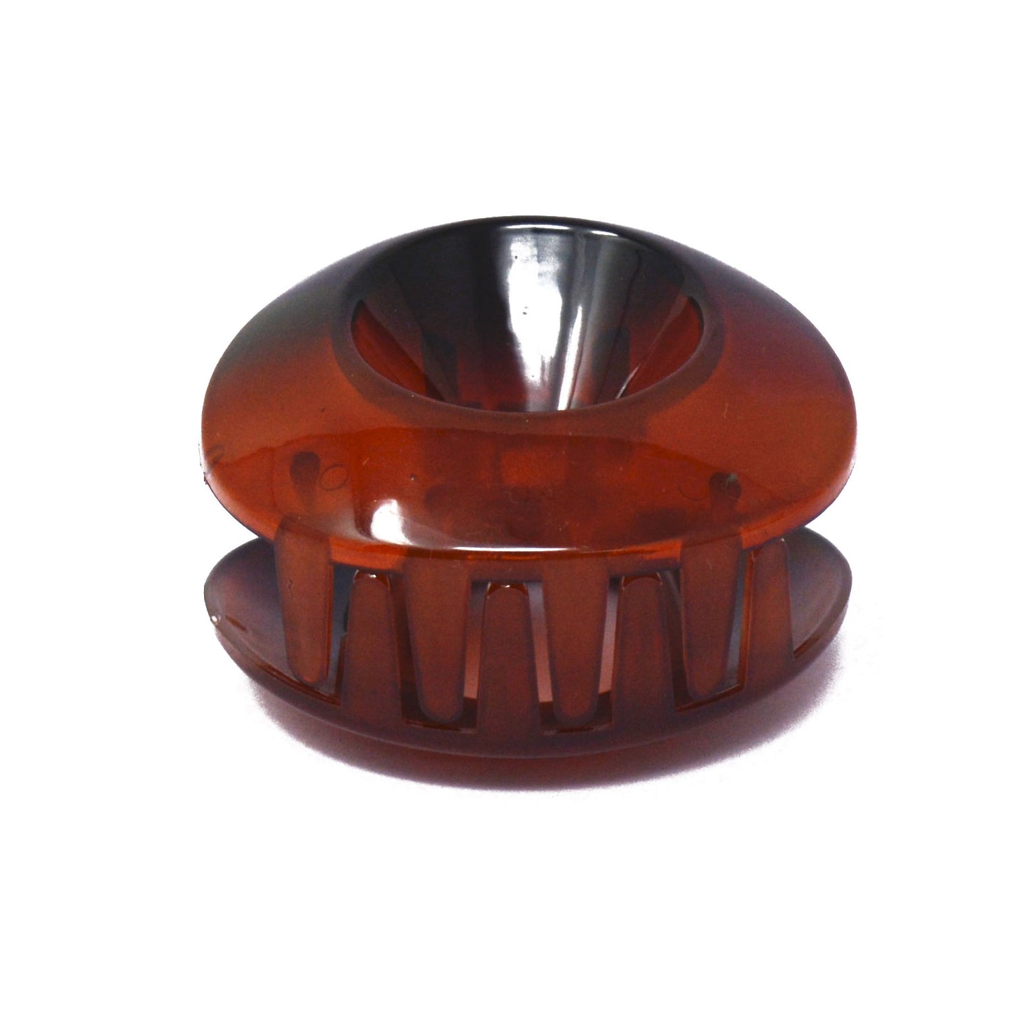 Brown Translucent Oval Hair Claw - 068