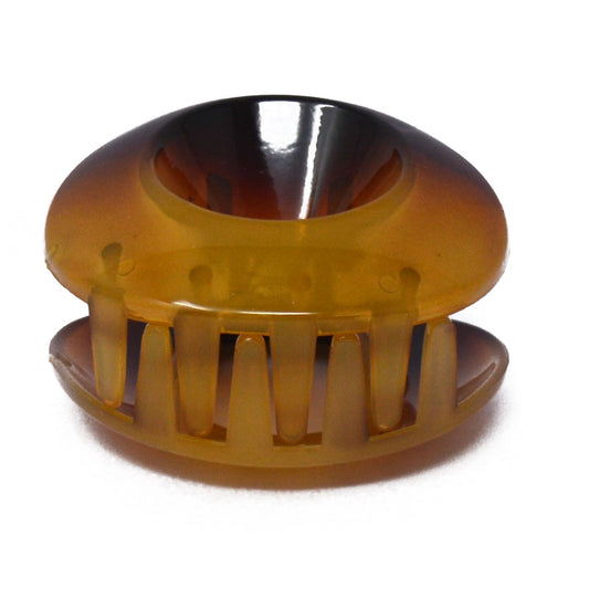 Peanut Brown Translucent Oval Hair Claw - 070