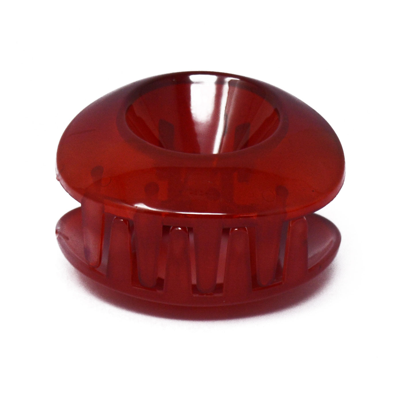 Red Translucent Oval Hair Claw - 071