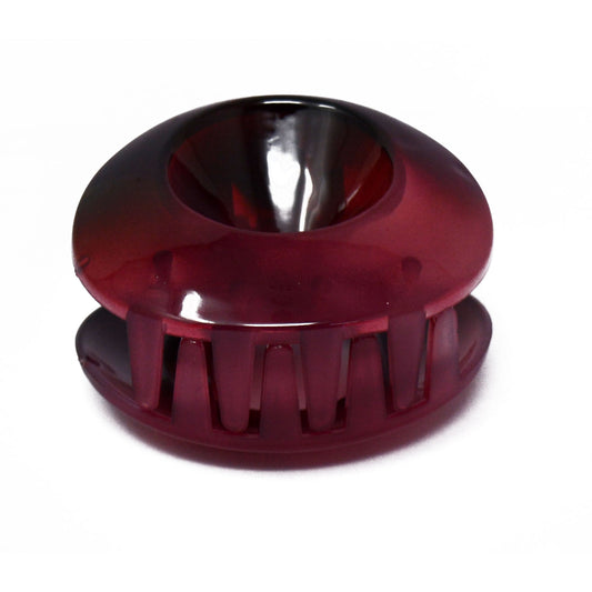 Maroon Translucent Oval Hair Claw - 073