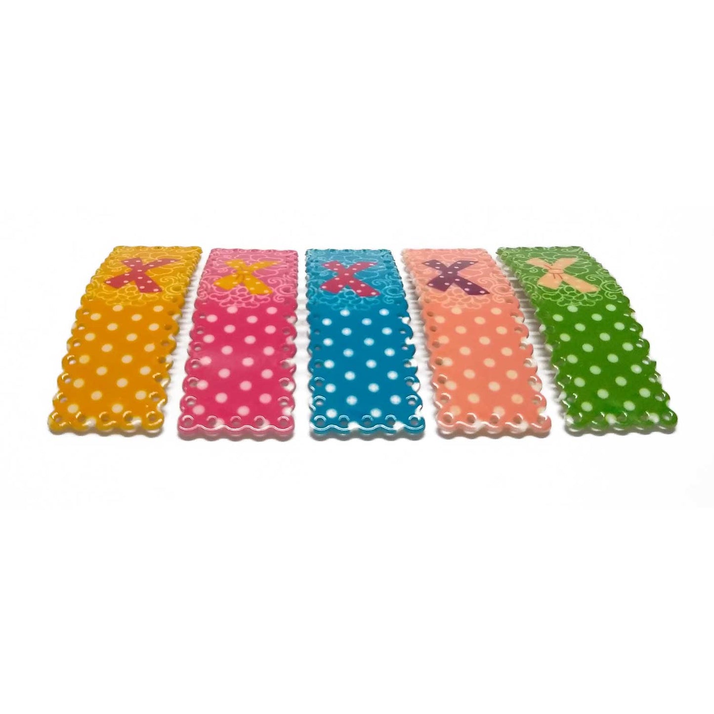 Anokhi Ada Printed Large Tik Tak Hair Clips (Multi-Colour, Pack of 5) - ZD-13-b