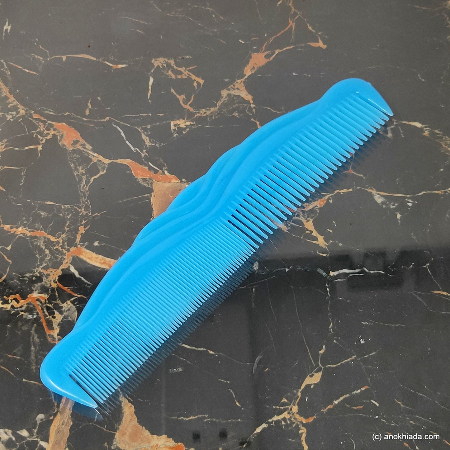 Anokhi Ada Plastic Comb, 9-inch, Blue (Comb-008)
